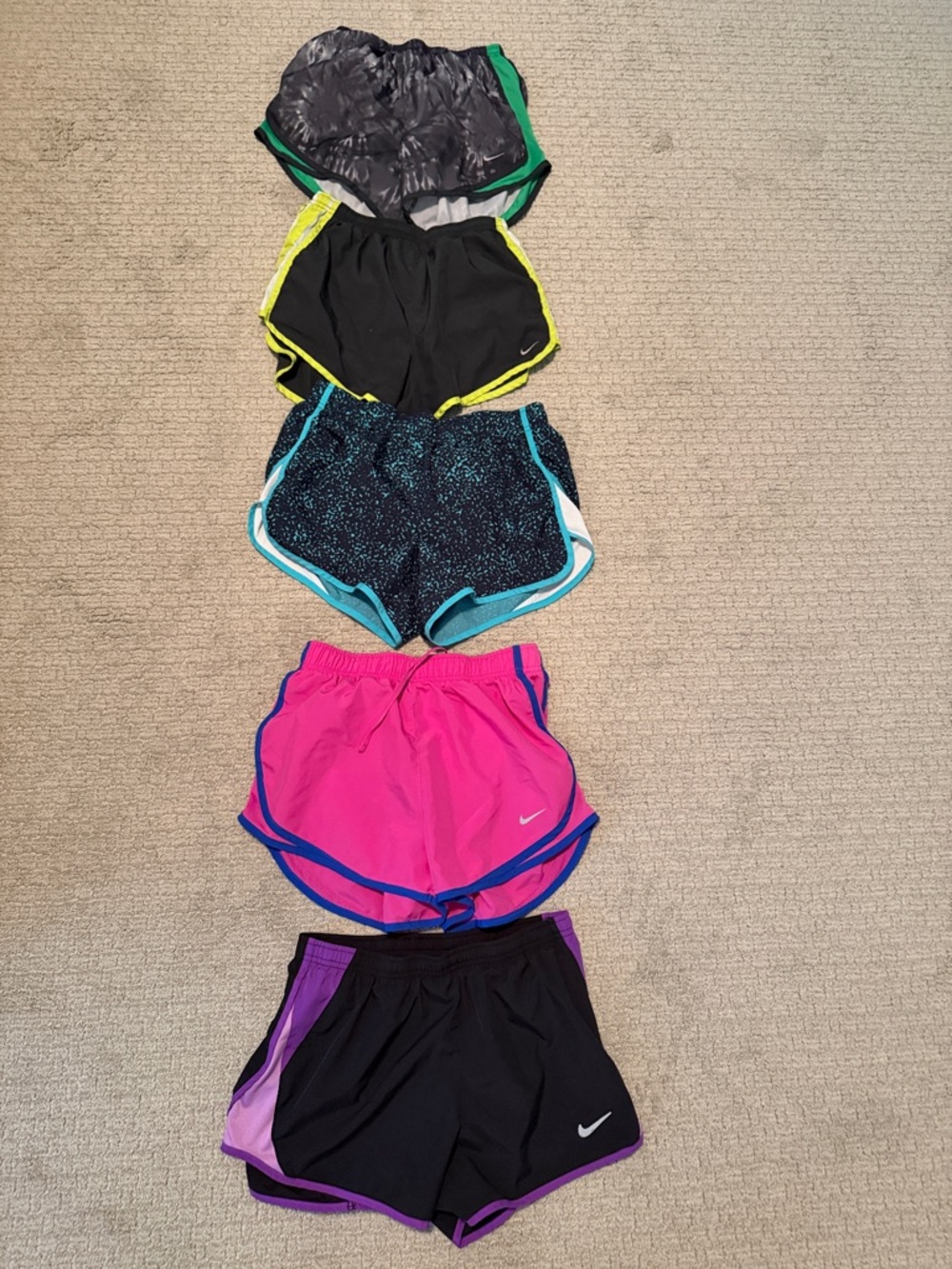 Bundle lot set of 5 Nike Dri-Fit Shorts Womens Size S